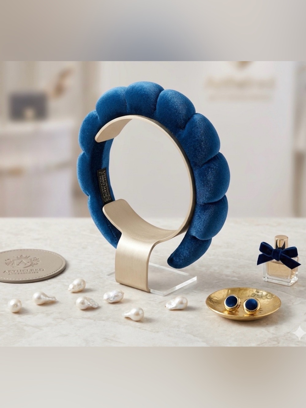 Blue Padded Cloud Style Girl Headband